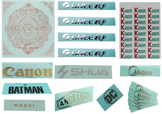 Étiquette autocollante de transfert UV avec Logo 3D personnalisé, électroformage en métal Nickel/or, autocollants auto-adhésifs imperméables