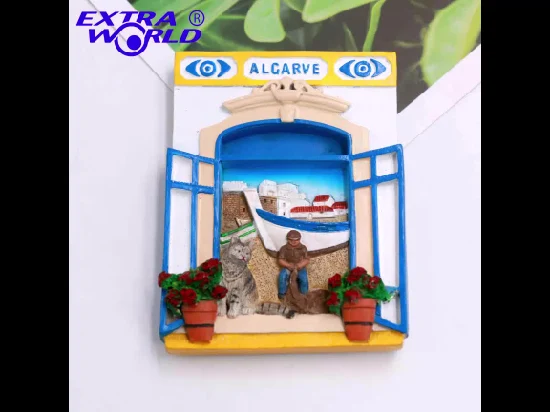 Aimant de réfrigérateur en résine de Promotion, cadeau touristique, Portugal, Algarve, aimant Souvenir